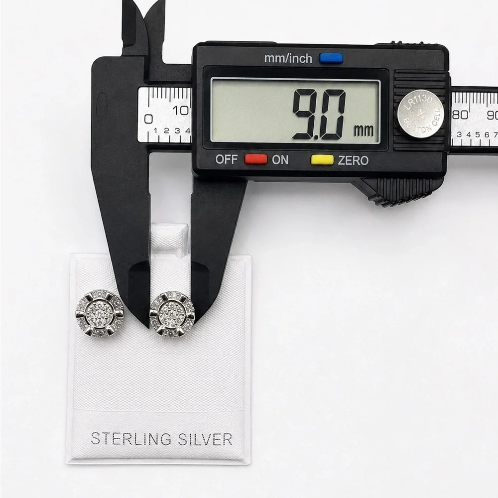 925 Sterling Silver 1.00CTW MOISSANITE Screw Back Stud Earrings